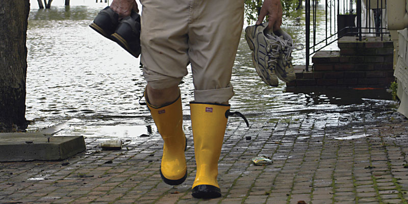 safety when cleaning up a flood